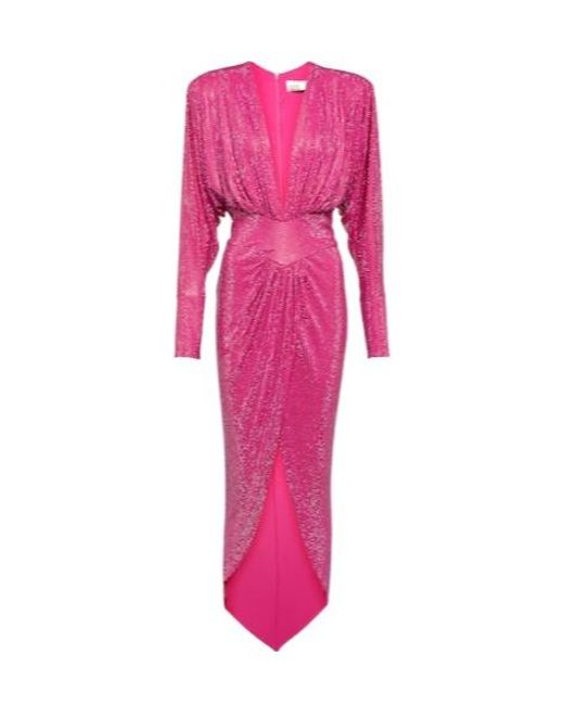 Alexandre Vauthier Pink Embellished Maxi Dress