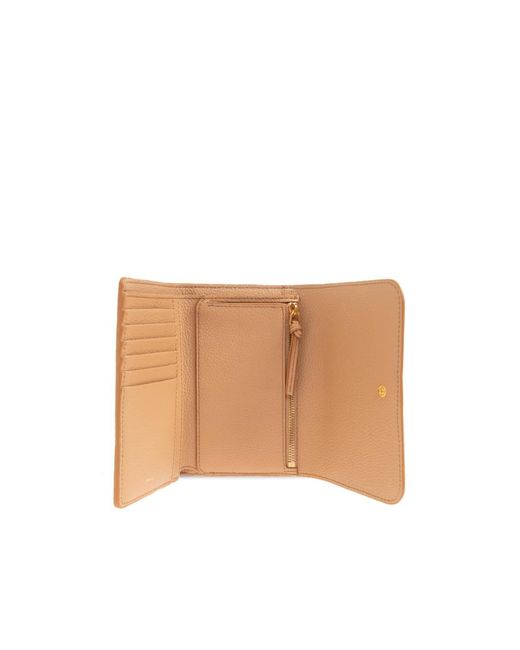 Chloé Natural Chloé Marcie Tri-Fold Wallet