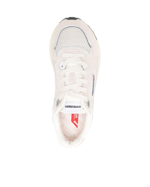 Autry White Hyperway Mesh Panel Sneakers