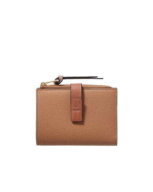 Loewe Brown Compact Zip Wallet