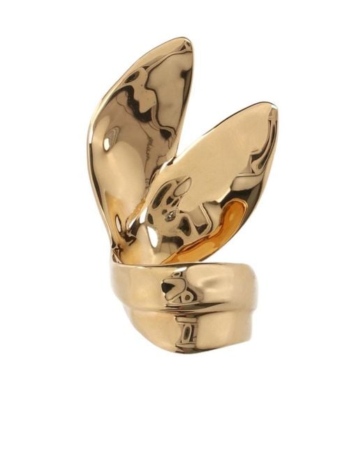 Balenciaga Metallic Polish Finished Ring