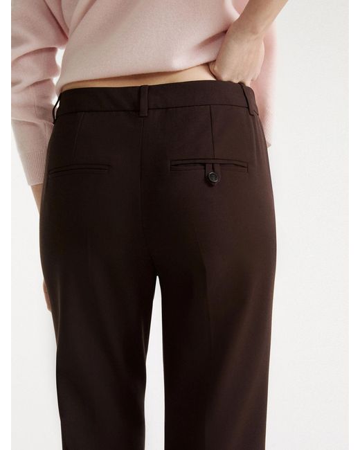 Marella Brown Pleated Casual Trousers