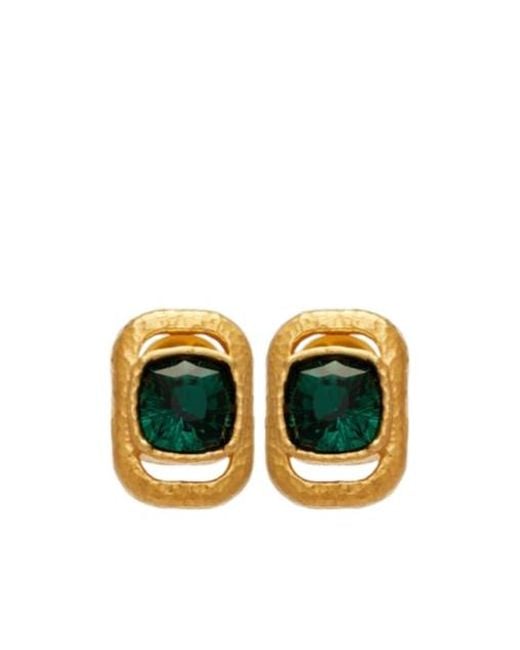 Oscar de la Renta Multicolor Crystal-Embellished Earrings