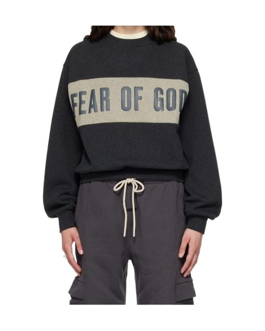 Fear Of God Black Paneled Classic Sweatshirt