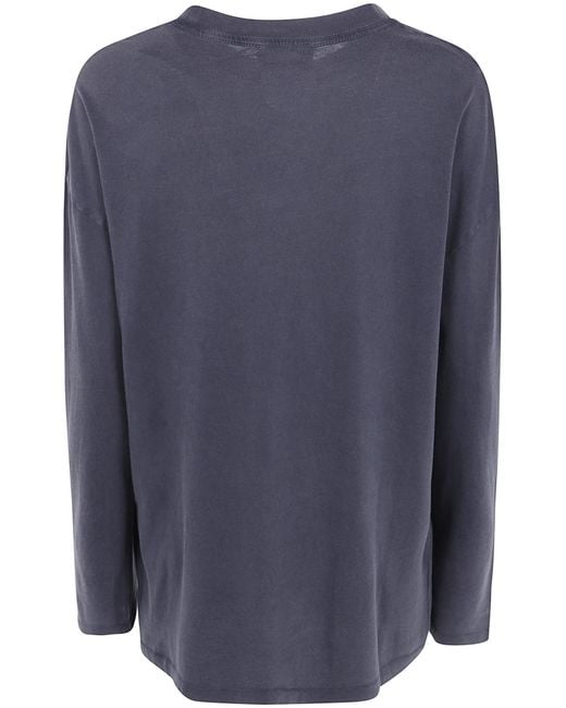 Anine Bing Blue Long-Sleeved T-Shirt