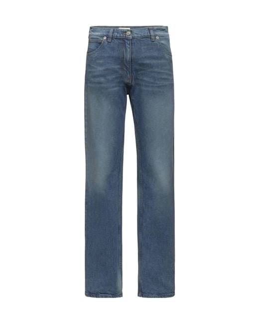 Magda Butrym Blue Mid-Rise Straight Jeans