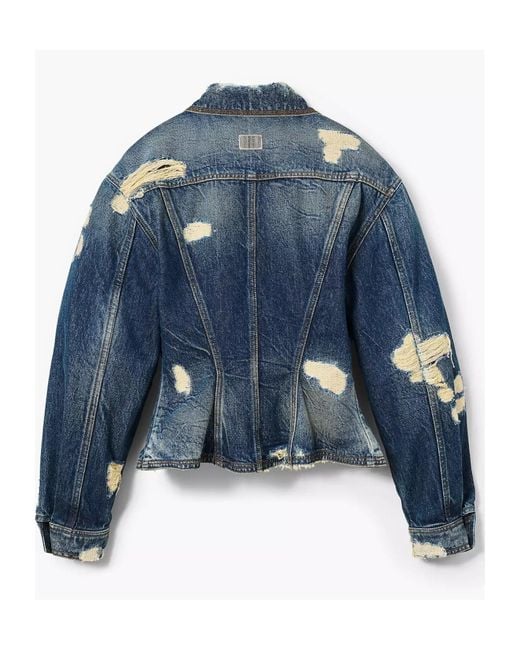 Marc Jacobs Blue Distressed Denim Jacket