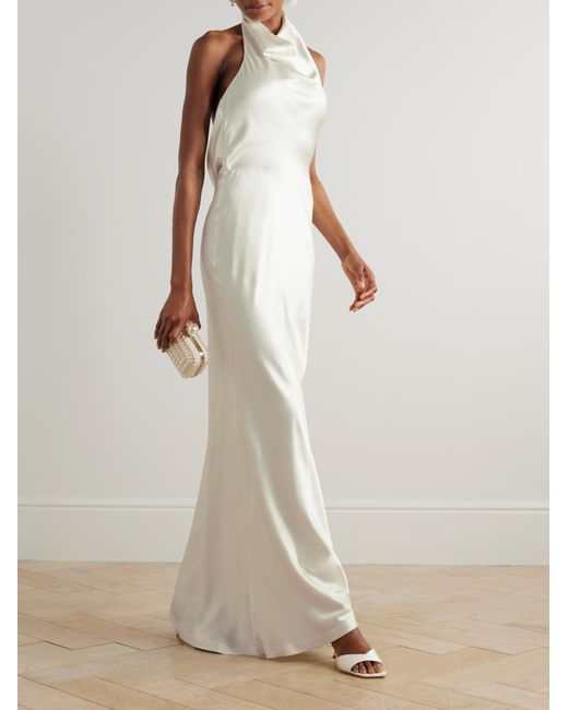 Rebecca Vallance White Attia Pleated Dress