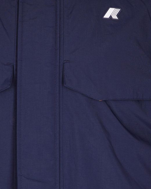 K-Way Blue Manuel Warm Ottoman Waterproof Mid Jacket for men
