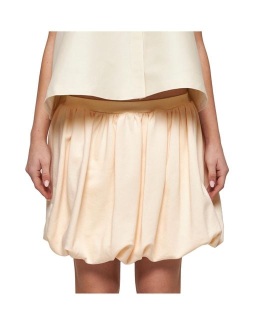 Marni Natural Pleated Mini Skirt