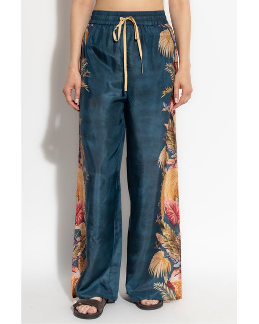 Zimmermann Blue Ascension Relaxed Pants