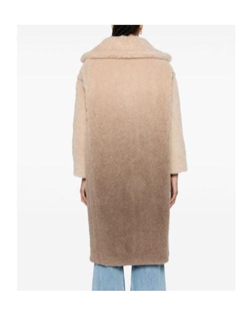 Max Mara Natural Gatto Gradient Double-Breasted Teddy Coat