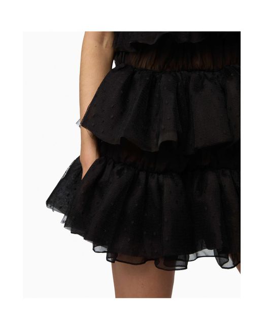 Nina Ricci Black Halterneck Tiered Mini Dress
