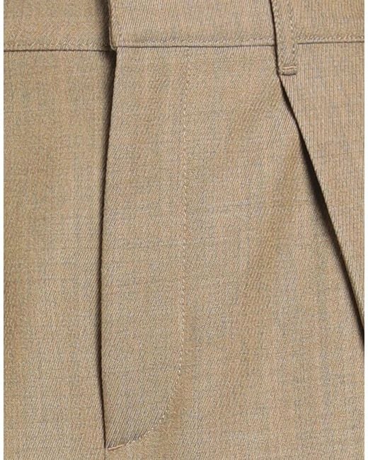 Burberry Natural Solid-Color Wool Work Pants