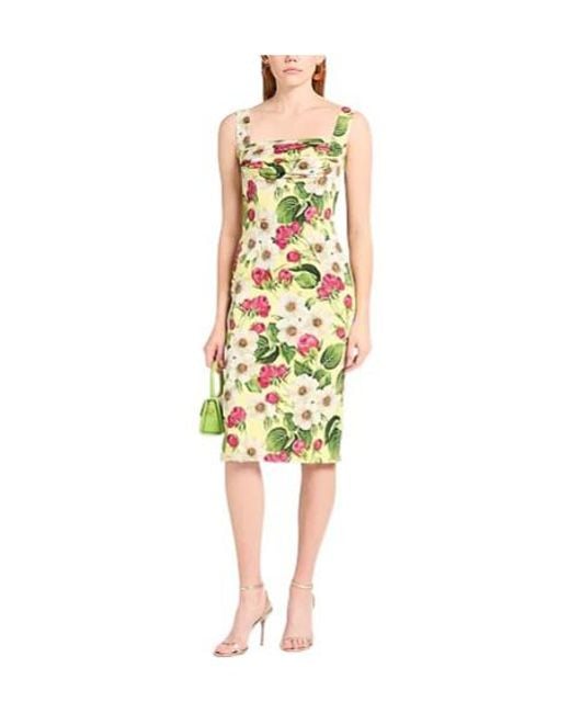 Dolce & Gabbana Metallic Floral Dress