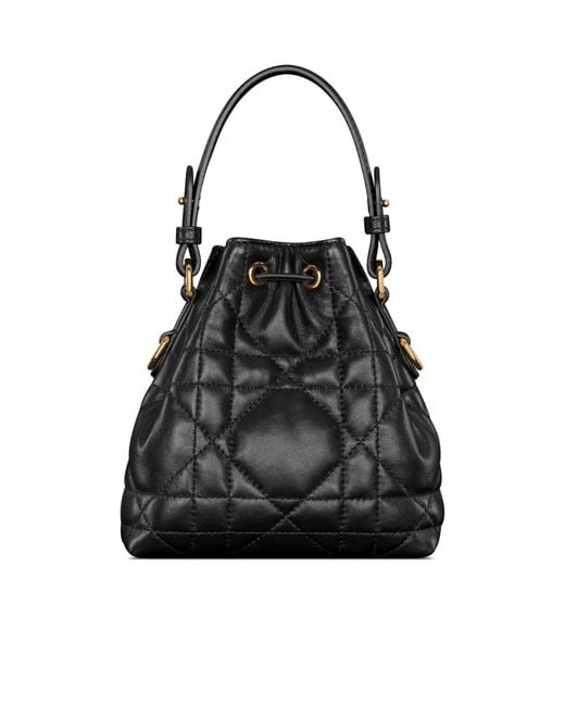Dior Black Caro Nano Bucket Bag