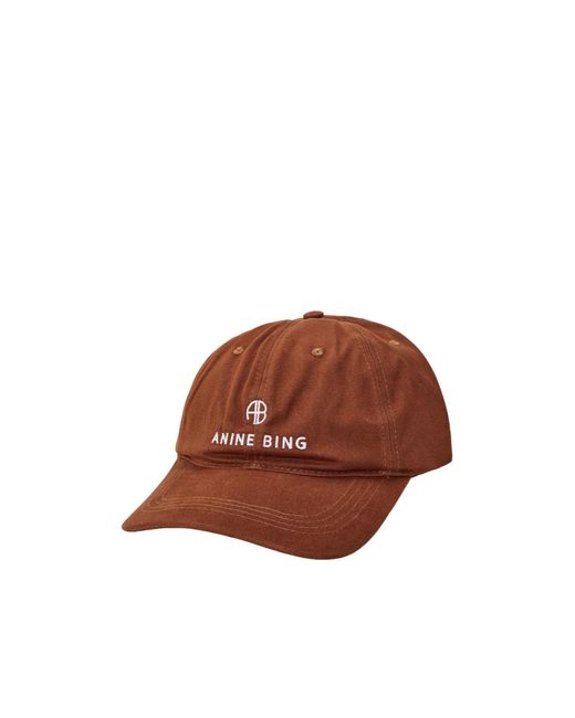 Anine Bing Brown Solid Color Baseball Cap