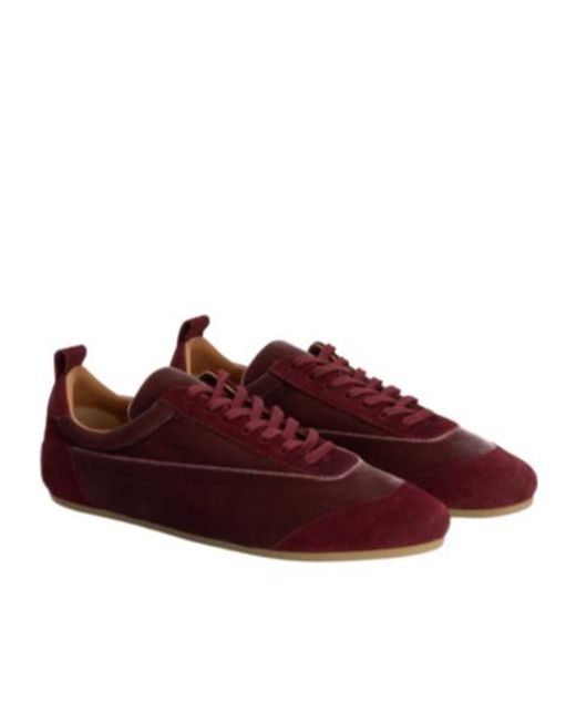 Jil Sander Brown Etage Velvet Sneakers