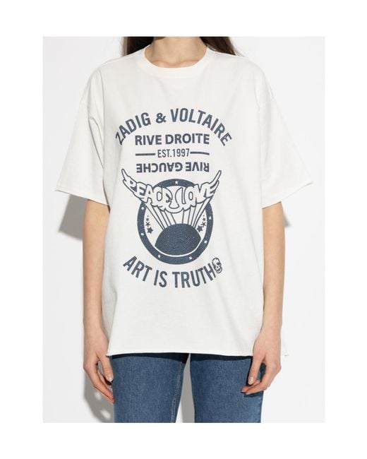 Zadig & Voltaire White Graphic T-Shirt