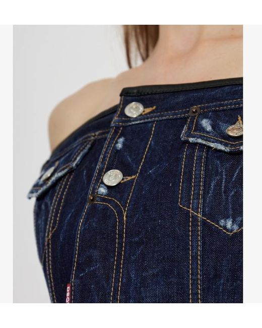 DSquared² Blue Dark Upside Top