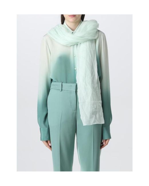 Ermanno Scervino Green Logo Scarf
