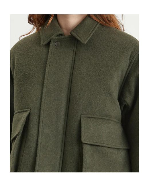 Auralee Green Long-Sleeved Jacket
