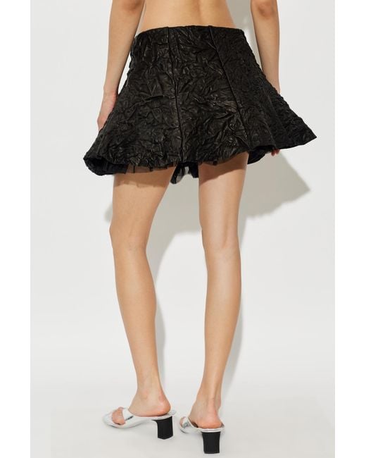 AVAVAV Black Pleated Midi Skirt