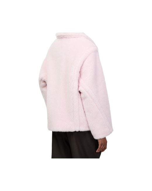 Max Mara Pink Teddy Cropped Coat