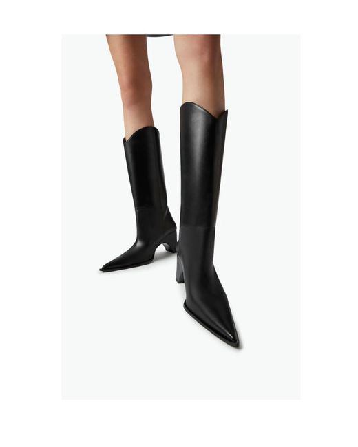 Coperni Black Cowboy Pointed Toe Boots
