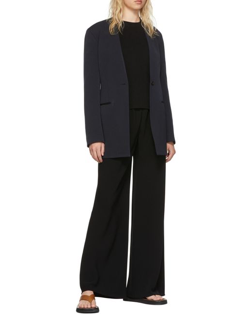 The Row Black Gala Wide-Leg Trousers