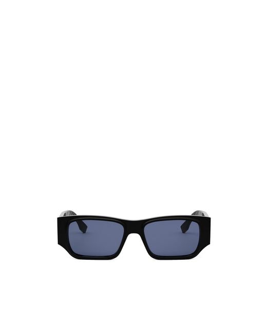 Fendi Blue Eyewear Square Frame Sunglasses for men