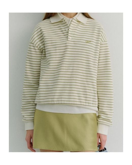 DUNST White Striped Polo Shirt for men
