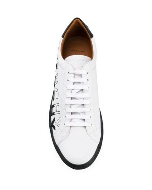Givenchy White Embroidered Logo Sneakers for men