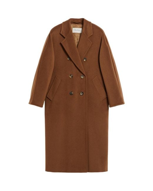 Max Mara Brown Madame Double-Breasted Belted Coat