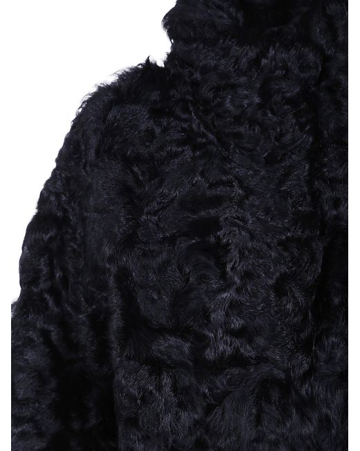 P.A.R.O.S.H. Black High-Neck Long-Sleeve Jacket