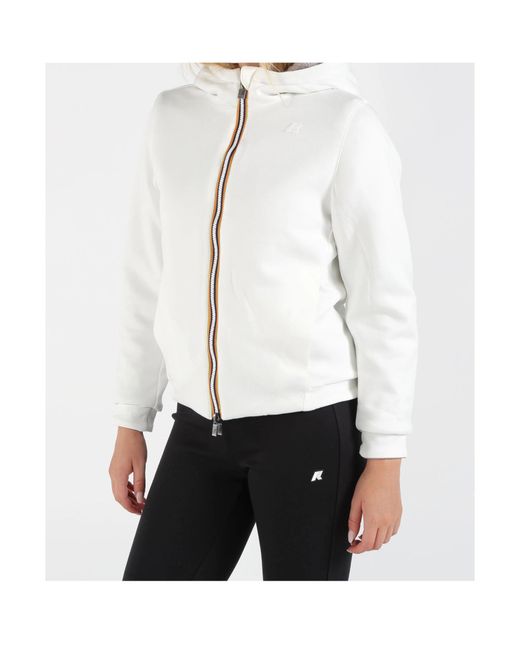 K-Way White Reversible Logo Coat
