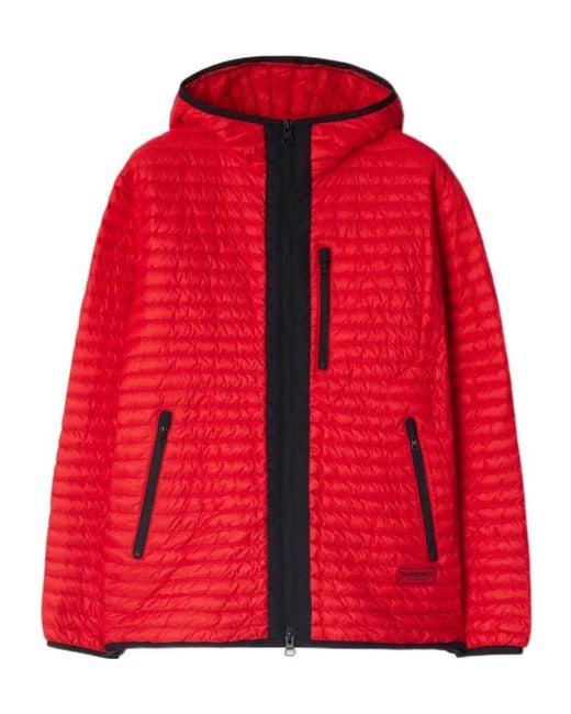 Burberry Red Nylon Puffer Jacket for men