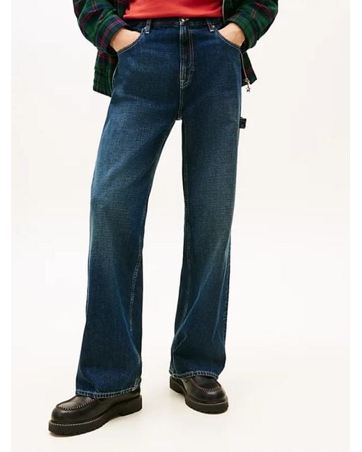Tommy Hilfiger Blue Tommy Girl Low Rise Relaxed Straight Leg Jeans