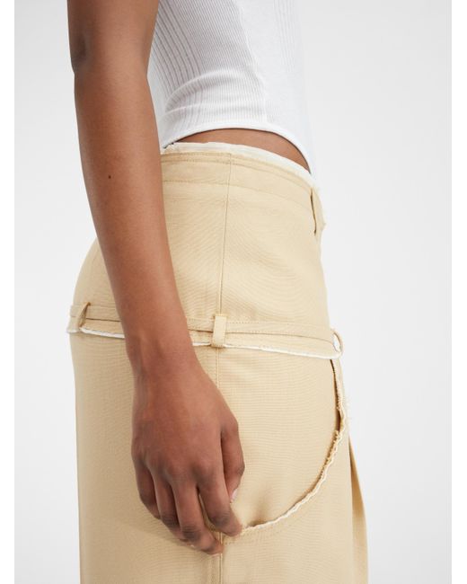 Jacquemus Natural Belted Wide-Leg Pants
