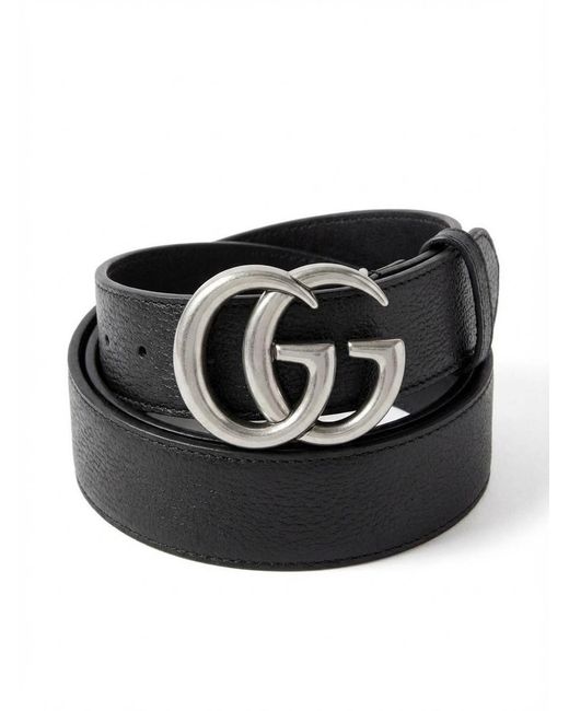 Gucci Black Double G Buckle Belt for men