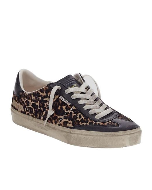 Golden Goose Deluxe Brand Brown Soul Star Leopard Printed Sneakers for men