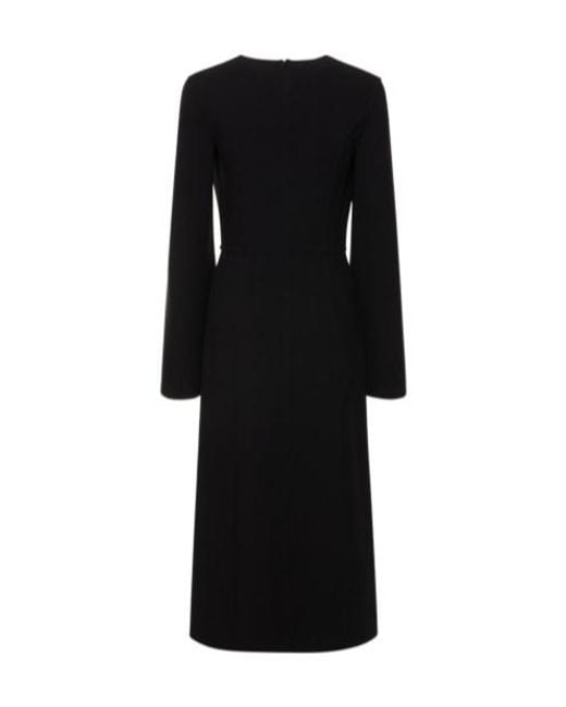 Michael Kors Black Split Mid-Length Dress