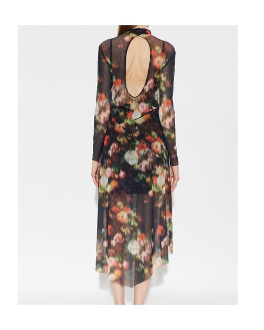 AllSaints Multicolor Gracie Sheer Floral Midi Dress