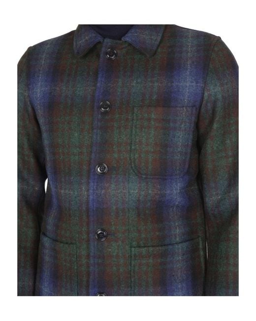 Aspesi Blue Tadao Buttoned Jacket for men