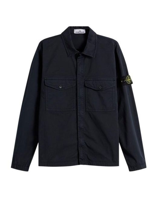 Stone Island Blue Long-Sleeve Jacket for men