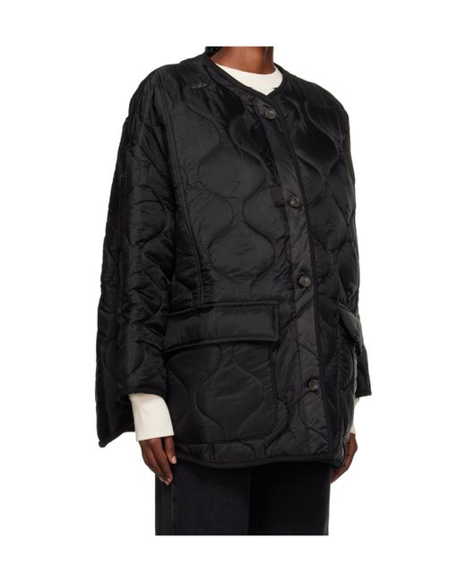 Frankie Shop Black Teddy Quilted Jacket