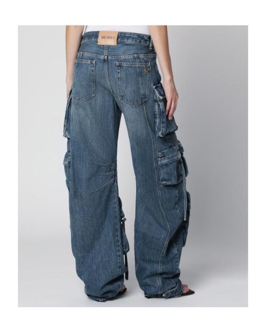 The Attico Blue The Multi-Pocket Cargo Jeans