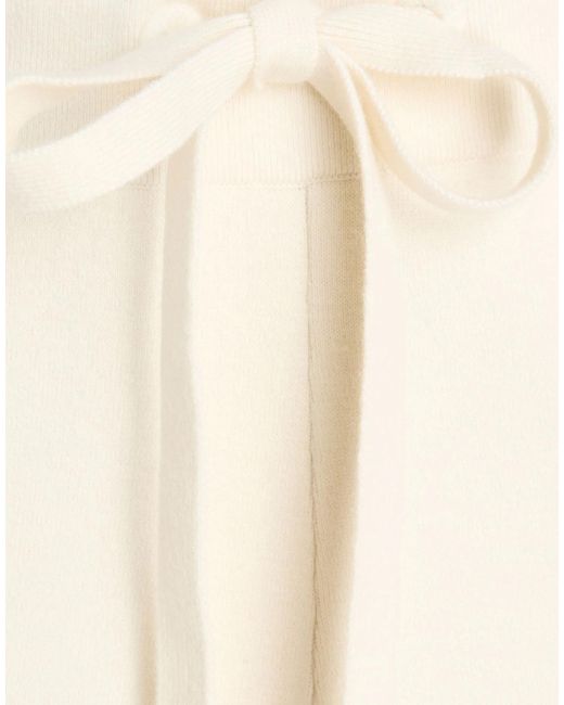 Burberry White Solid Color Casual Trousers