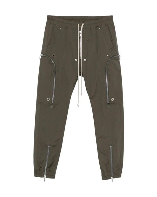 Rick Owens Gray Zip-Detail Cargo Trousers for men