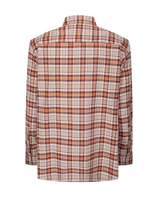 sunflower Pink Plaid Long-Sleeved Shirt for men